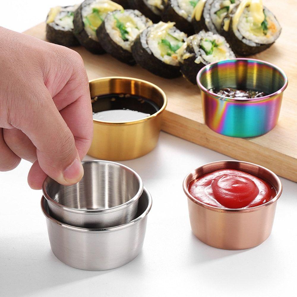 Stainless Steel Dipping Bowl Mustard/Salad/Tomato Sauce Sauce Dish Seasoning Dishes