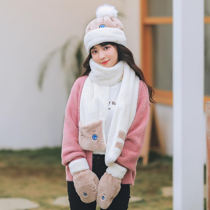 Women's Winter Hat Scarf Glove Set