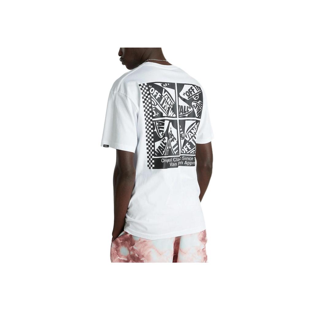 Vans Футболка с коротким рукавом и круглым вырезом с мультяшным принтом, мужские топы, белые VN000GQJWHT