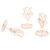 20pcs Place Card Holder Tulip Shape Exquisite Rose Gold Table Number Holders Table Card Holders Photo Holder for