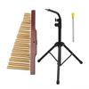36 Bells Barchime Portable Single Row Bar Wind Chime Musical Percussion Instrument with Tripod and Percussion Stick