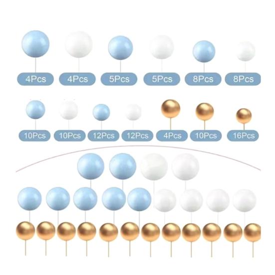 108 шт., шарики для украшения торта, воздушные шары, вставки для кексов, пенопластовые украшения для выпечки, сделай сам, многоразовые, праздничная атмосфера, декор для торта