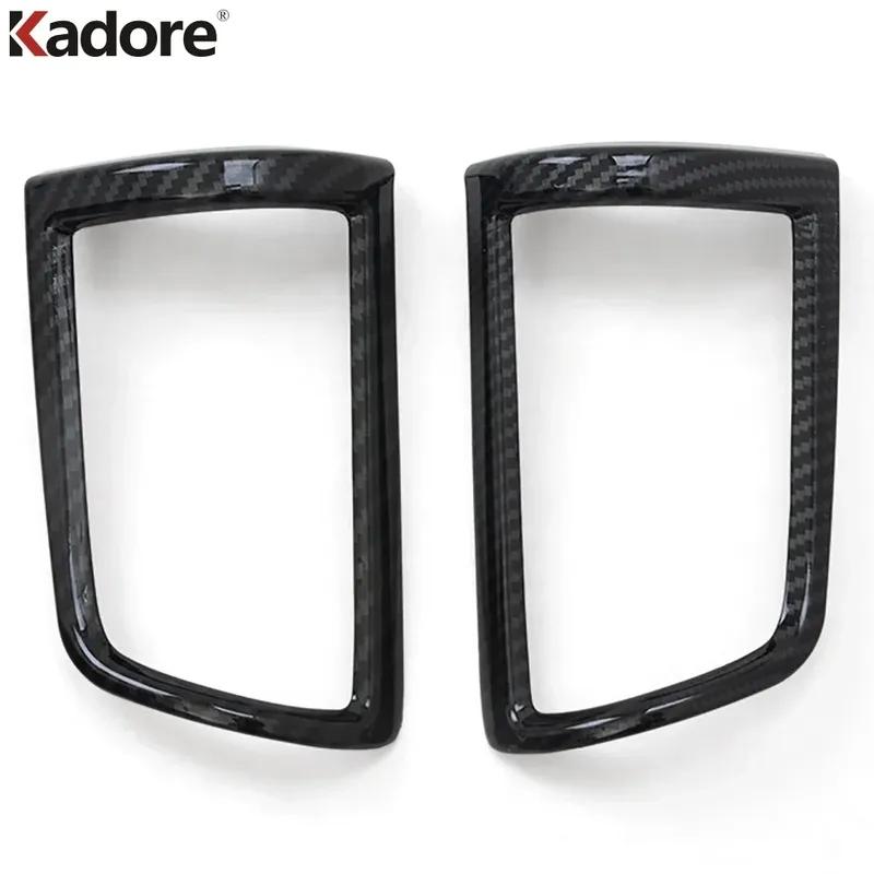 Car Front Side Air Condition Vent Outlet Cover Trim For Mitsubishi Eclipse Cross 2017- Carbon Fiber Interior Accessories