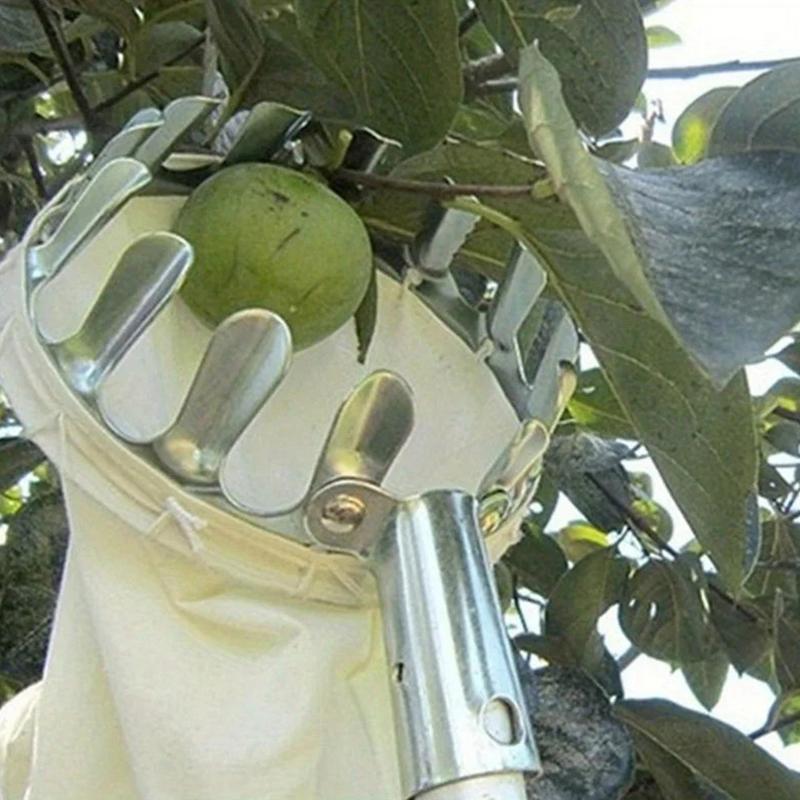1 шт. Инструмент для сбора фруктов, Металлический инструмент для сбора вишни, Головка корзины для сбора фруктов, Насадка для сбора урожая фруктов, Садовый инструмент