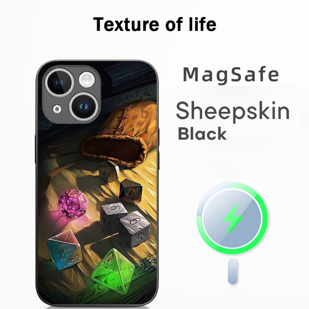 Dungeons Dragons dnd классическая игра Чехол для телефона Для iPhone 17 16 15 14 13 12 Plus Pro Max Высококачественный Роскошный Magsafe Овечья кожа