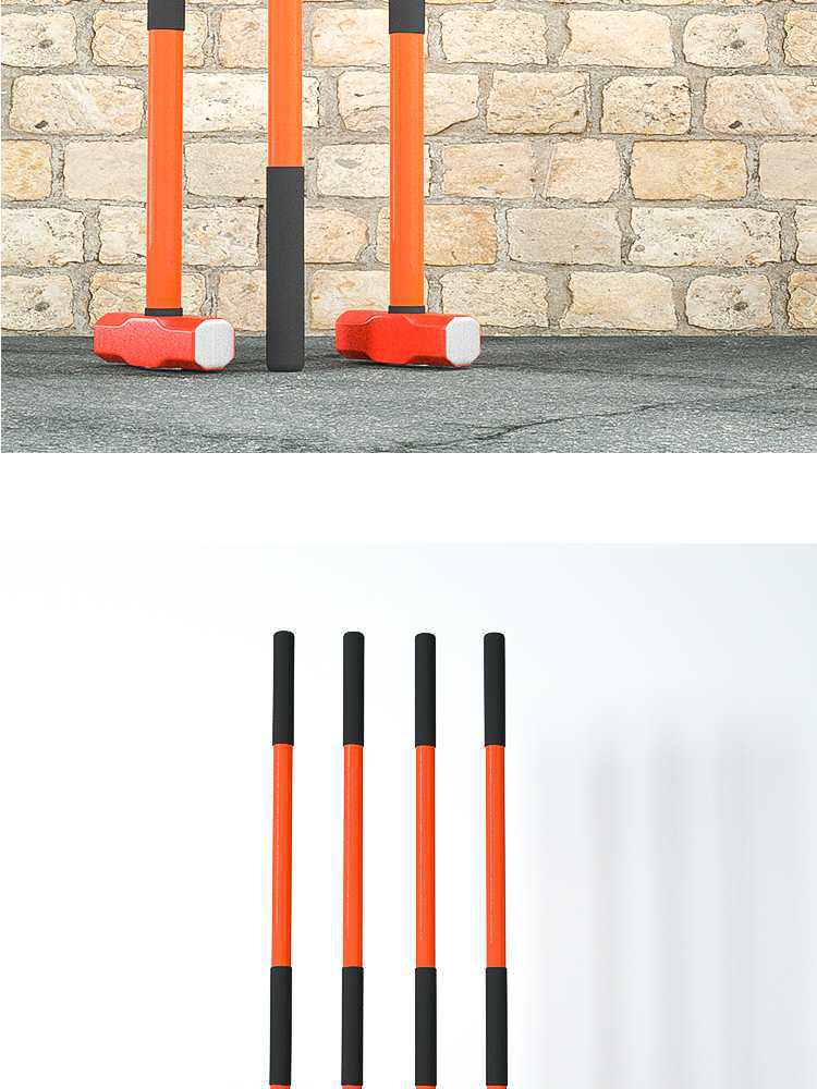 Сверхпрочный большой кувалда: Взрывозащищенный стальной молоток каменщика, восьмигранный, с ручкой, для колки камня и стен.