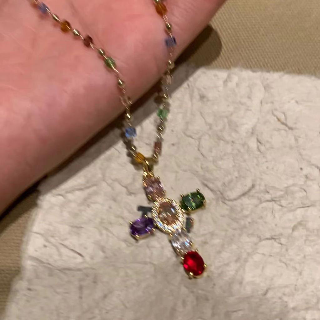 Цветное ожерелье с подвеской, ожерелье унисекс, ожерелье с бусинами, текстура, шейное украшение, ожерелье с подвеской для любителей моды