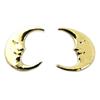 [Q6099] - Золотые серьги ручной работы «Луна» - 9x8 мм
