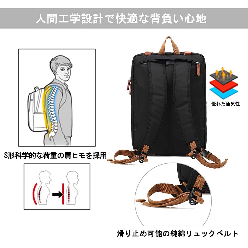 Бизнес Большой водонепроницаемый бизнес компьютер Расширенный дюймовый ПК A4 Несколько предотвращает 1 ночь 2 бизнес подарок [Amzbag] мужская сумка, 3-сторонняя емкость,