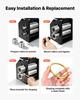 Replacement Roller for Rolling Mill 3 Sizes Grooves 2 Square Rollers, Jewelry DIY Tool Accessory Parts, Premium Alloy Steel, Easy Installation, for