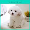 Plush Maltese Dog Toy Animal Stuffed Doll Home Bedroom Decoration Kids Gift