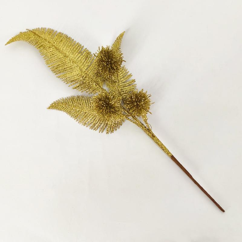 Christmas phoenix tail leaf cuttings simulation fake flower Christmas decoration wedding photography window holiday props