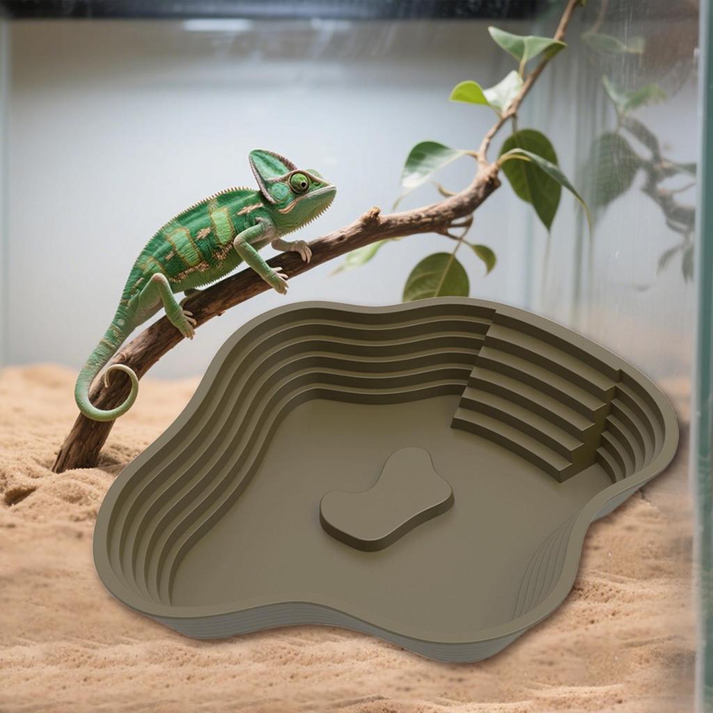 Turtle Bathing Pool Multi Functional Ramp Controlled Turtle Feeder Aquarium Ornament for Bearded Dragon
