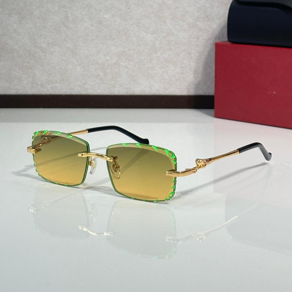 CT02507J Безрамные солнцезащитные очки с леопардовым принтом для унисекс - Модные, Универсальные, Фотохромные для вечеринок и отпусков