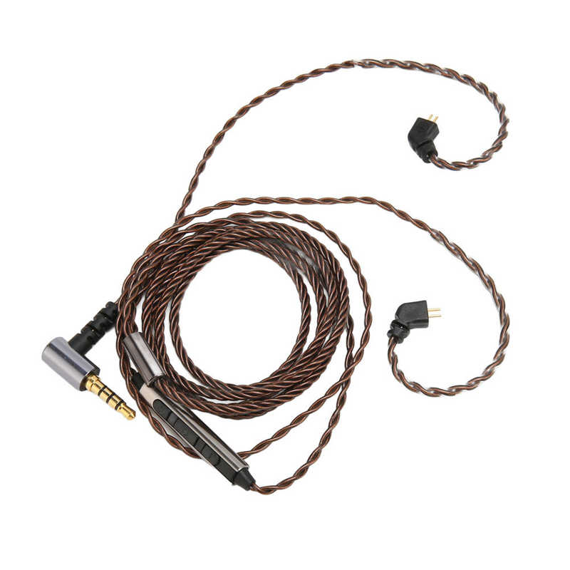 Earphone Upgrade Cable 2 Pin 0.78mm 3.5mm Right Angle Plug with Mic for KZ AS10 AS06 ZST ZS3 ZS4 ZS5 for Weston UE3X UE18 W4R