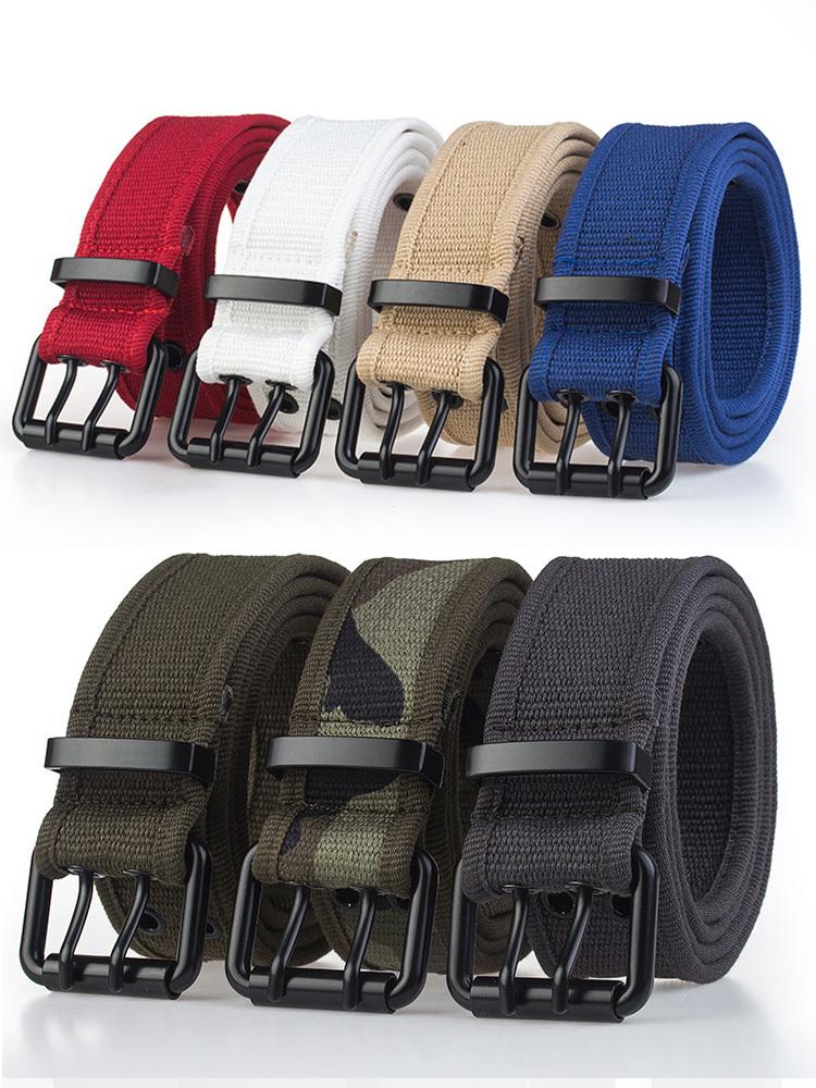 Мужской нейлоновый ремень с двойной пряжкой
