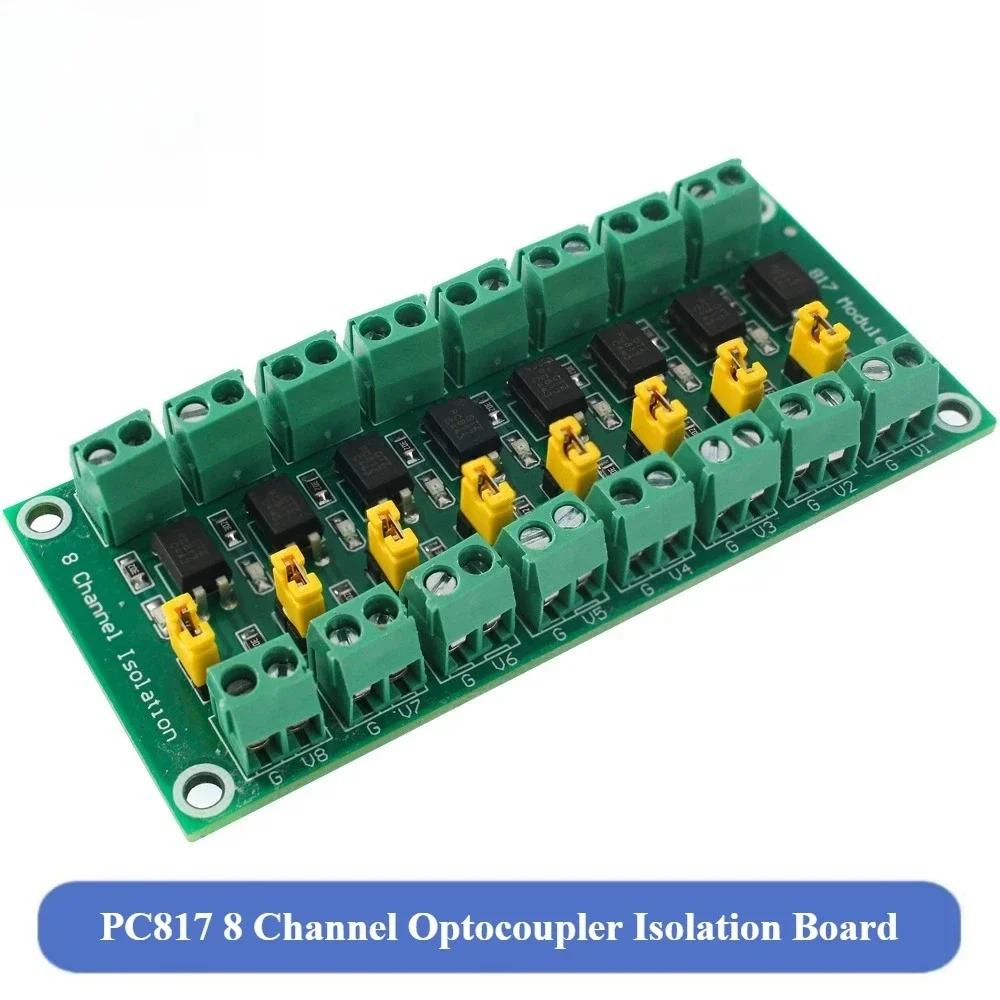 PC817 Optocoupler 8 Way Voltage Isolation Board Voltage Control Adapter Module Drive Photoelectric Isolation Module