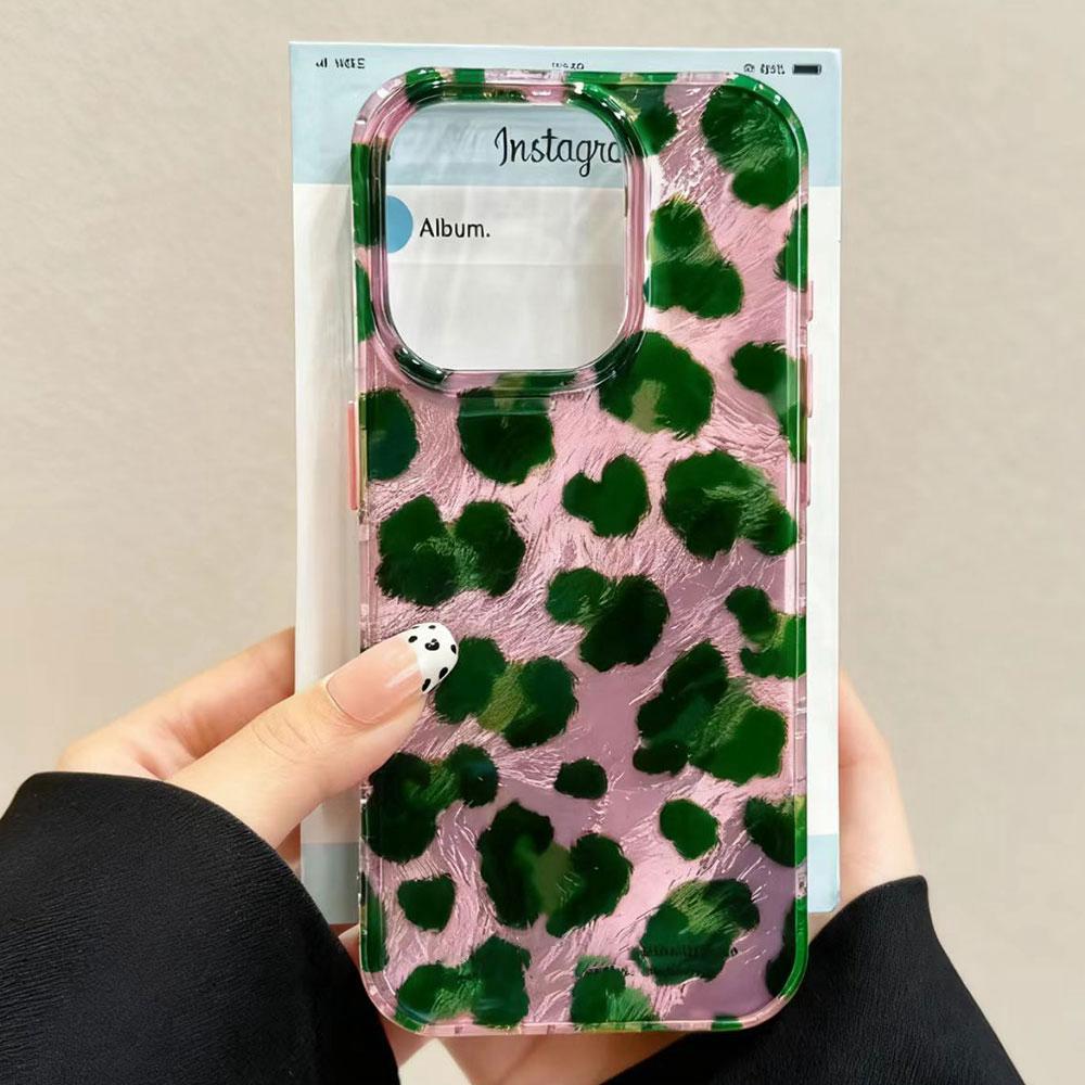 Розово-зеленый чехол для телефона с леопардовым принтом для Xiaomi 13T 14T 11 Lite NE Poco X5 M6 Pro X6 X7 X3 Pro NFC C65 C61 M5S TPU-чехол