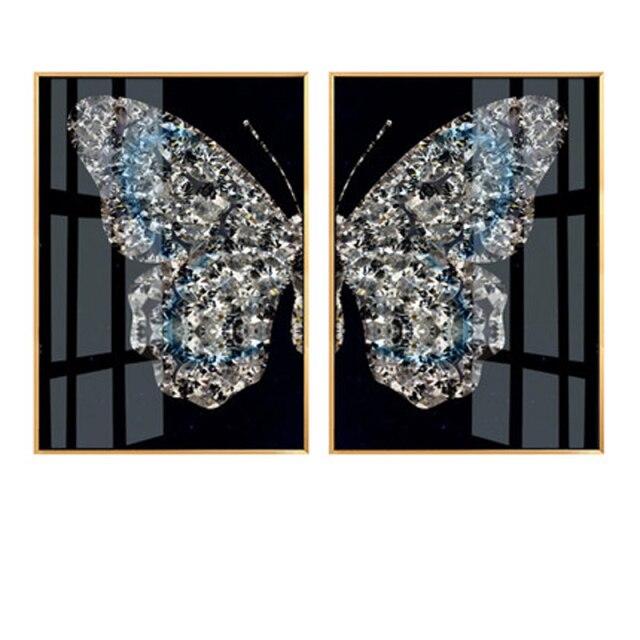 Яркий цвет крылья бабочки скандинавский скандинавский холст хлопок картина Золотая бабочка ретро комната декоративный настенный постер