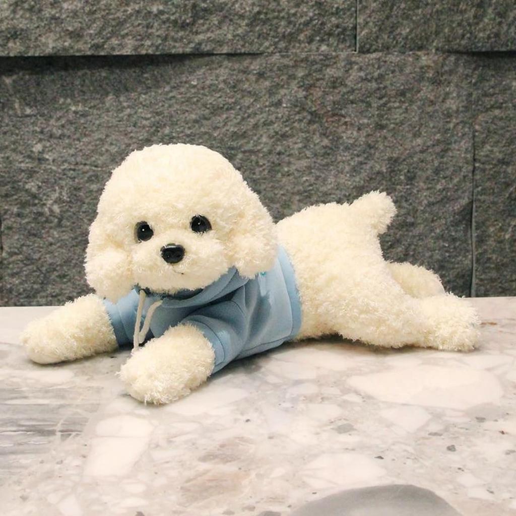 Мягкая игрушка в виде пуделя, реалистичная, ручная работа, мягкая на ощупь, милая и успокаивающая, мягкая игрушка в виде пуделя, подушка для тела, милая, для совместного сна, для укладки