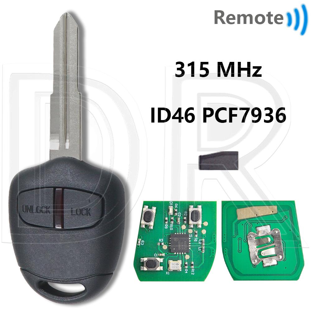 Отличный ID46 PCF7936 315/433 МГц MIT8/MIT11 Автомобильный Пульт Дистанционного Управления Ключ Для Mitsubishi Outlander ASX Lancer Triton Lama Pajero Shogun