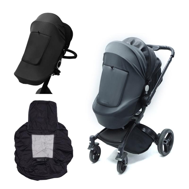 Чехол для защиты от солнца для детской коляски UPF50+ UV Чехол-солнцезащитный козырек для коляски Эластичный тянущийся Солнцезащитный зонт для прогулочной коляски Дождевик