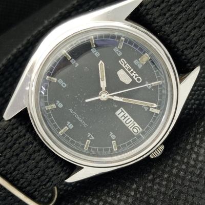 Б/У винтажные мужские часы SEIKO 5 AUTO 6309A из Японии с оригинальным циферблатом 608g-a316390-9