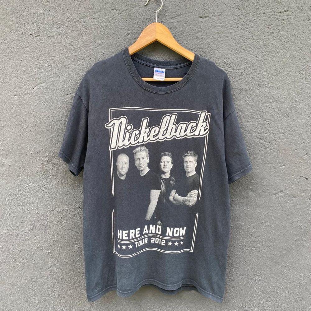 Nickelback Here And Now Tour 2012 Черная Унисекс Футболка Репринт S5XL KH6824