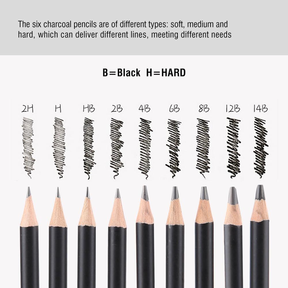 29PCS double end extension design 29pcs sketch pencil kit basic drawing skill practice