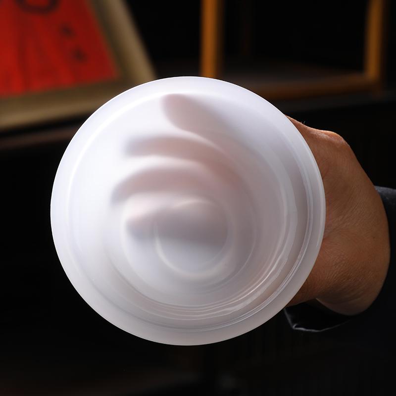 Легкая роскошь глазурованная чаша-крышка три таланта белый нефрит домашний набор для кунг-фу чая офисная встреча подарок для гостя нефритовый фарфор