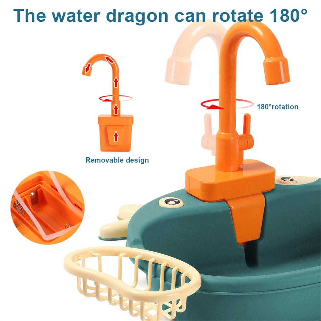 Детская игрушка-раковина Посудомоечная машина Электрическая Автоматическая Образовательная Ответственность Ролевая игра Развлечение Набор игрушек из АБС-пластика Подарки