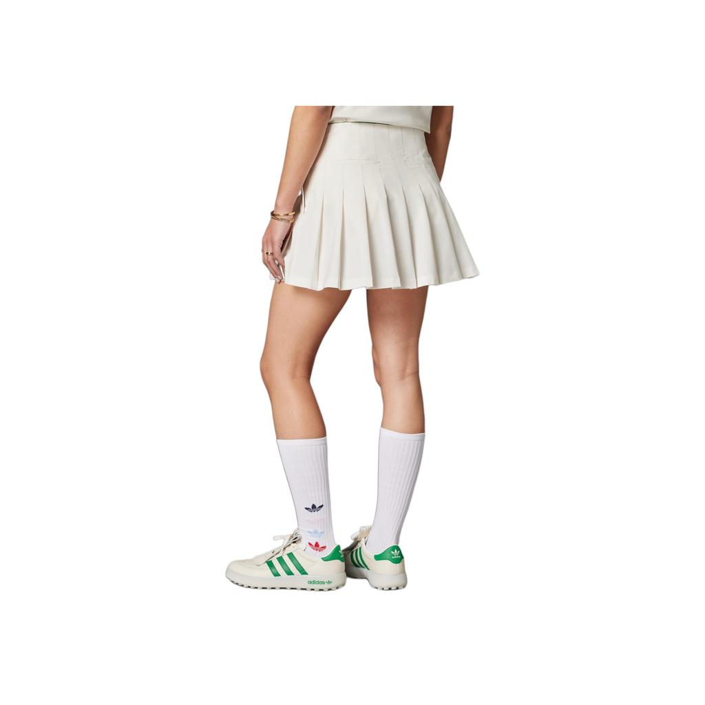 adidas Оригинальные плиссированные шорты-юбка SS25 Модные Мягкие Удобные Универсальные Повседневные Юбки Женские Юбки Меловой-Белый JC6769