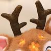 Reindeer Plush Toy Soft Stuffed Animal Christmas Deer Plushie Cuddly Hugging Pillow Holiday Gift for Kids