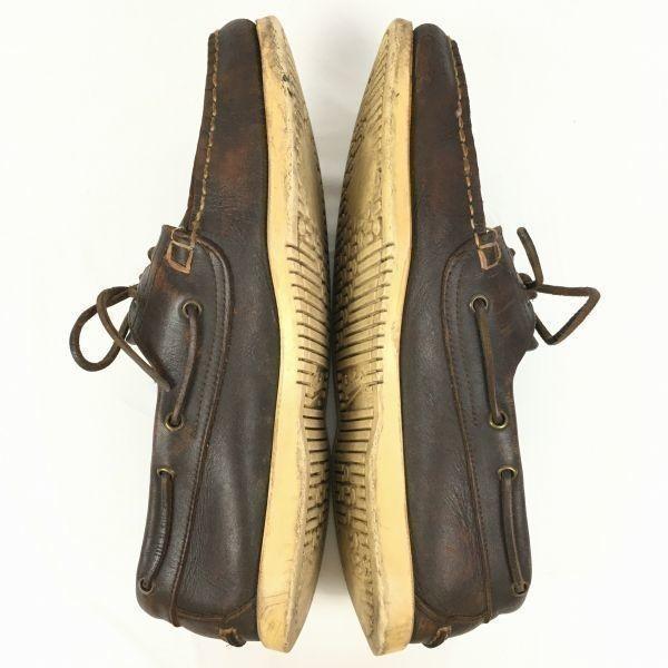 PARABOOT Палубные кожаные туфли темно-коричневые размер 27.0-28.0 мужские(ИСПОЛЬЗОВАЛ)
