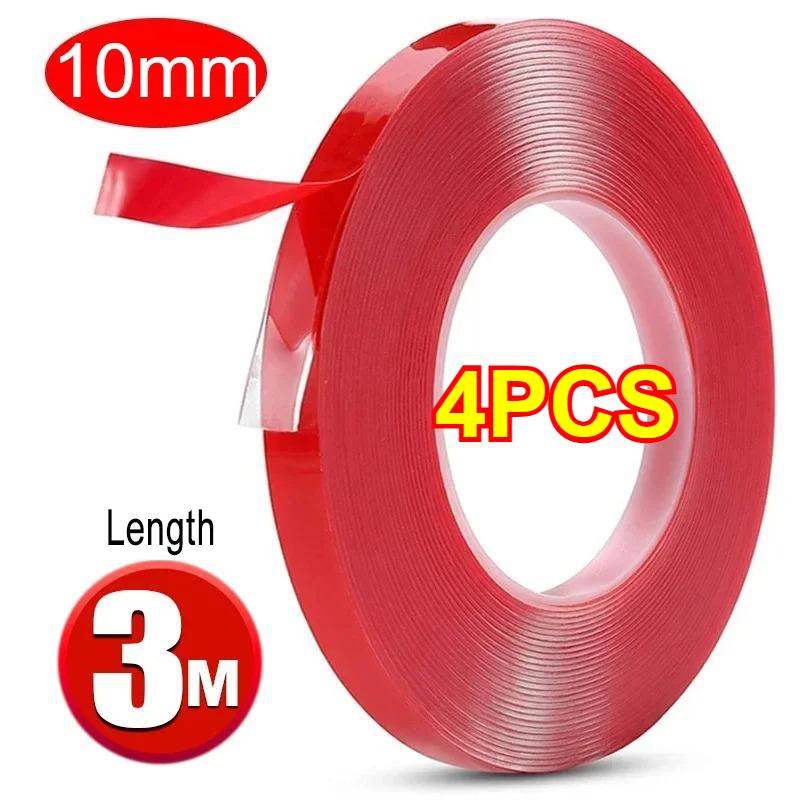 Автомобильные прочные двухсторонние клейкие наклейки, нанолента, прозрачная многоразовая водонепроницаемая автомобильная лента, чистящие средства, защитная наклейка для автомобиля