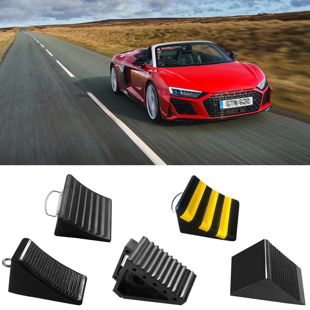 Car Tyre Slip Stopper Control Wheel Alignment Tire Pad For Car Trailer Truck RV Camper Handles Rubber Wheel Chocks Blocks