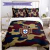Portugal Football Printed Bedding 3 Piece Set Cozy Breathable Bed Cover Set as Housewarming Holiday Gift
