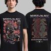 Beast In Black European Tour 2025 Merch Tee Flaming Warrior Beast With T-Shirt