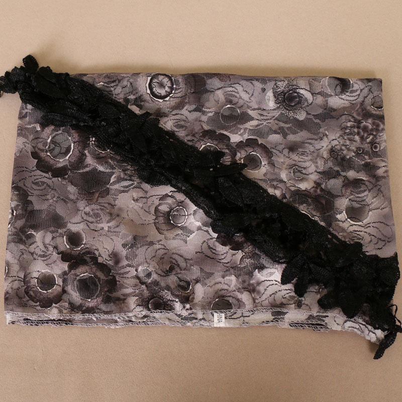 Triangular Scarf with Versatile Lace and Fringe Design, Thin Decorative Fashion Shawl, Women's Headscarf
