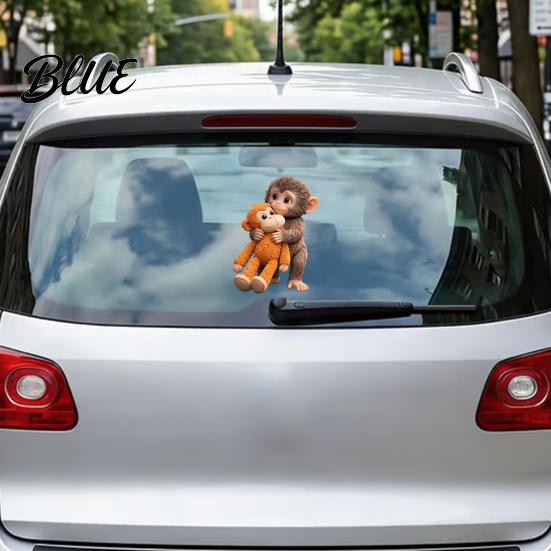 Colorful Car Decals 1 Sheet Sticker Monkey Punch Window Decal Waterproof DIY Scratch Resistant Laptop Water Bottle Phone Case Travel Auto
