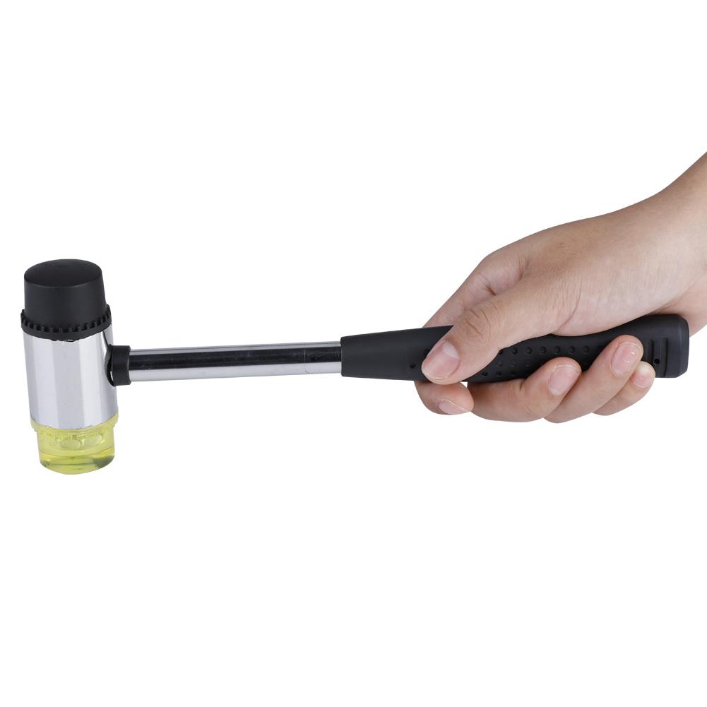 Двусторонний пластиковый ручной резиновый молоток кожаный инструмент(35мм)
