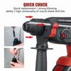 3 IN 1 Brushless Cordless Rotary Hammer Drill 588VF Rechargeable Electric Hammer Impact Drill for 18V Battery
