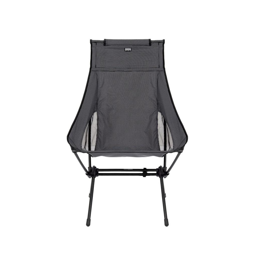 ZEROGRAM BROOKS GROUND CHAIR Легкий Складной С Высокой Спинкой Длительный Спиной Высоколегкий Переработанный Минималистичный Для Кемпинга RC-L (черный) / Стул, Спинка, Высокопрочная