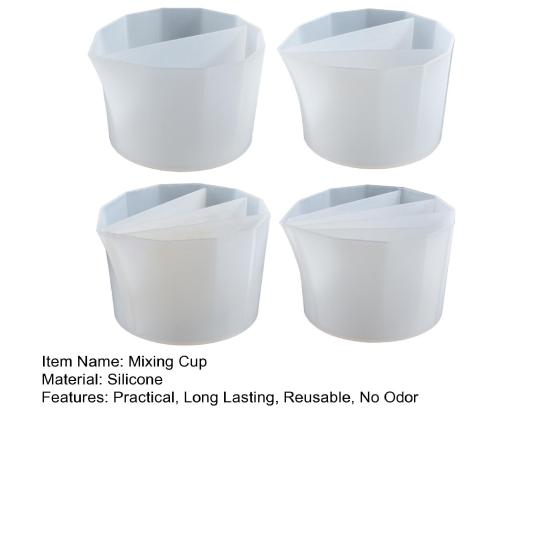 4 шт., силиконовая чашка для заливки, разделенная чашка для краски, чашка для смешивания цветов, дизайн с несколькими отделениями, многоразовая чашка для смешивания жидкости, художественная смола, ремесло