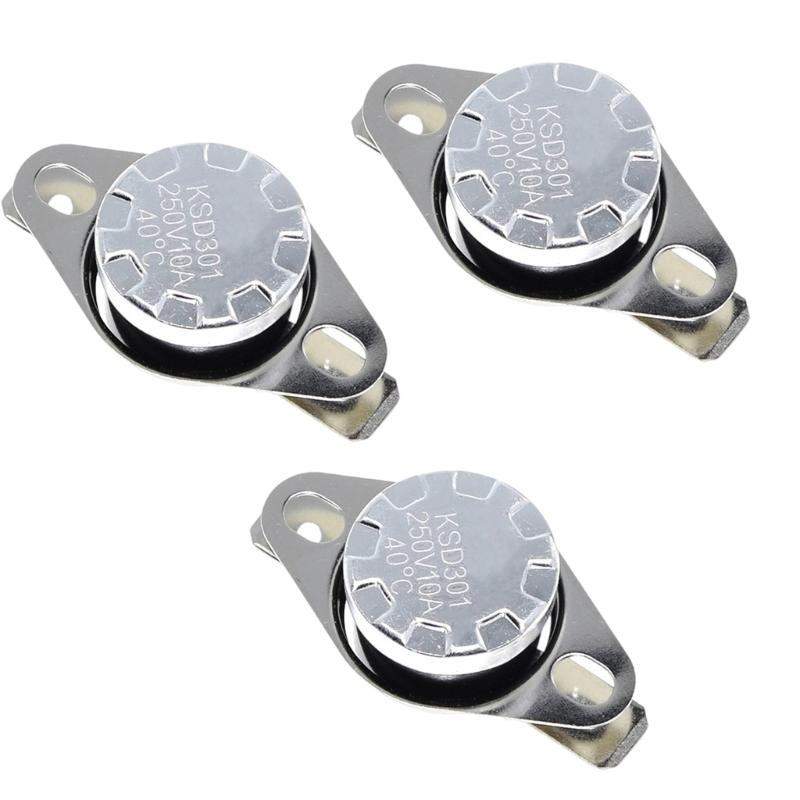 3 шт. 40/70/85/125℃ Термостат KSD301 250V 10A Нормально Замкнутый Нормально Разомкнутый Переключатель Температуры Терморегулирование Обслуживание
