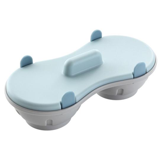 Microwave Double Egg Poacher Maker With Lid Detachable Drain Basket Heat Resistant Food Grade PP Poached Egg Cooker Steamer Kitchen Gadget