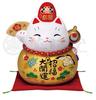 Saidokama Ornament, Kinpuku Large, Yakushi Kiln, Saiyo Hissho Daruma Maneki Neko (Piggy Bank) 7689