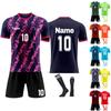 Personalised Shirts Kit Mens Girls With Name Number Custom Football Jerseys For Boys Training Suit