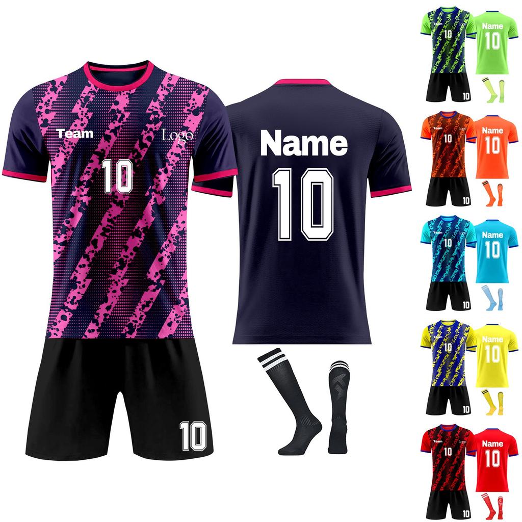 Personalised Shirts Kit Mens Girls With Name Number Custom Football Jerseys For Boys Training Suit