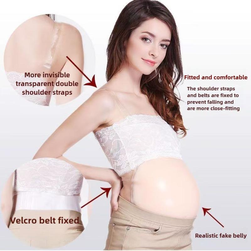 1500/1850g UNISEX Simulation Pregnant Fake Skin Silicone Artificial Belly for Cross Dressing Actor Model Women Jelly Tummy Brace